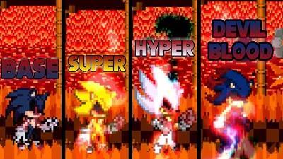Sonic Exe (Base, Super, Hyper, Devil Blood)  JUS