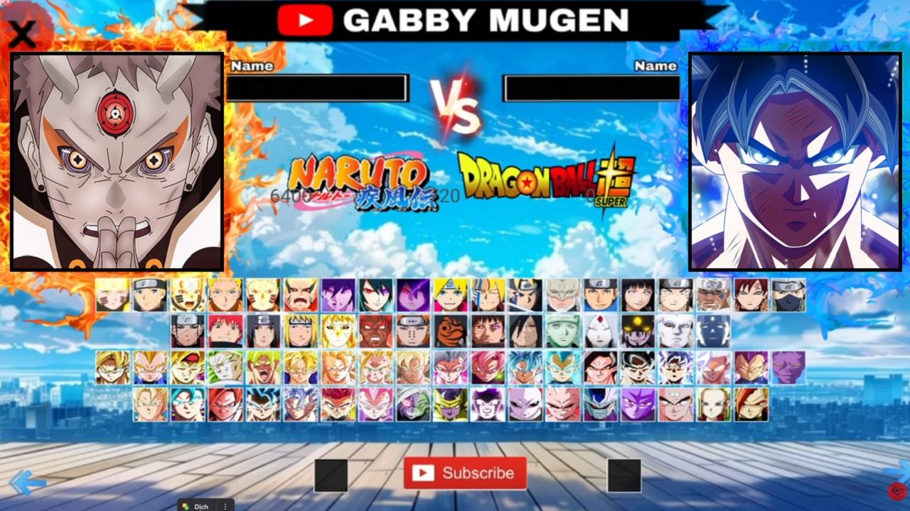 naruto vs dragon ball game mugen